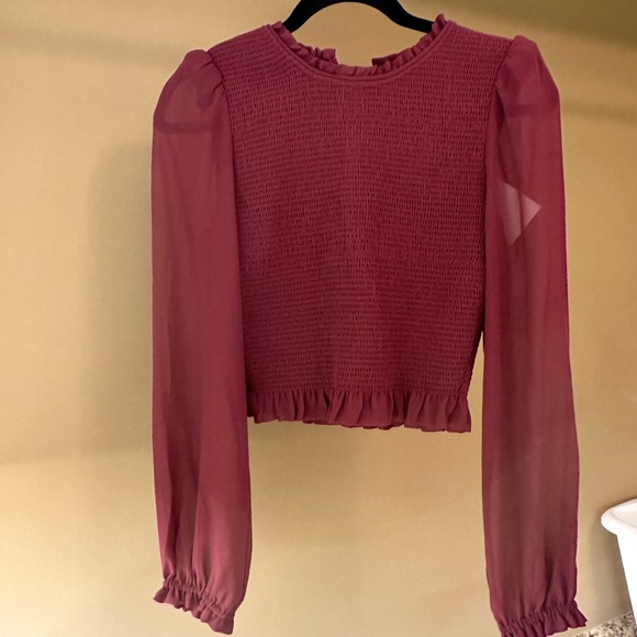 Wilfred Smocked chiffon blouse - Picture 3 of 4